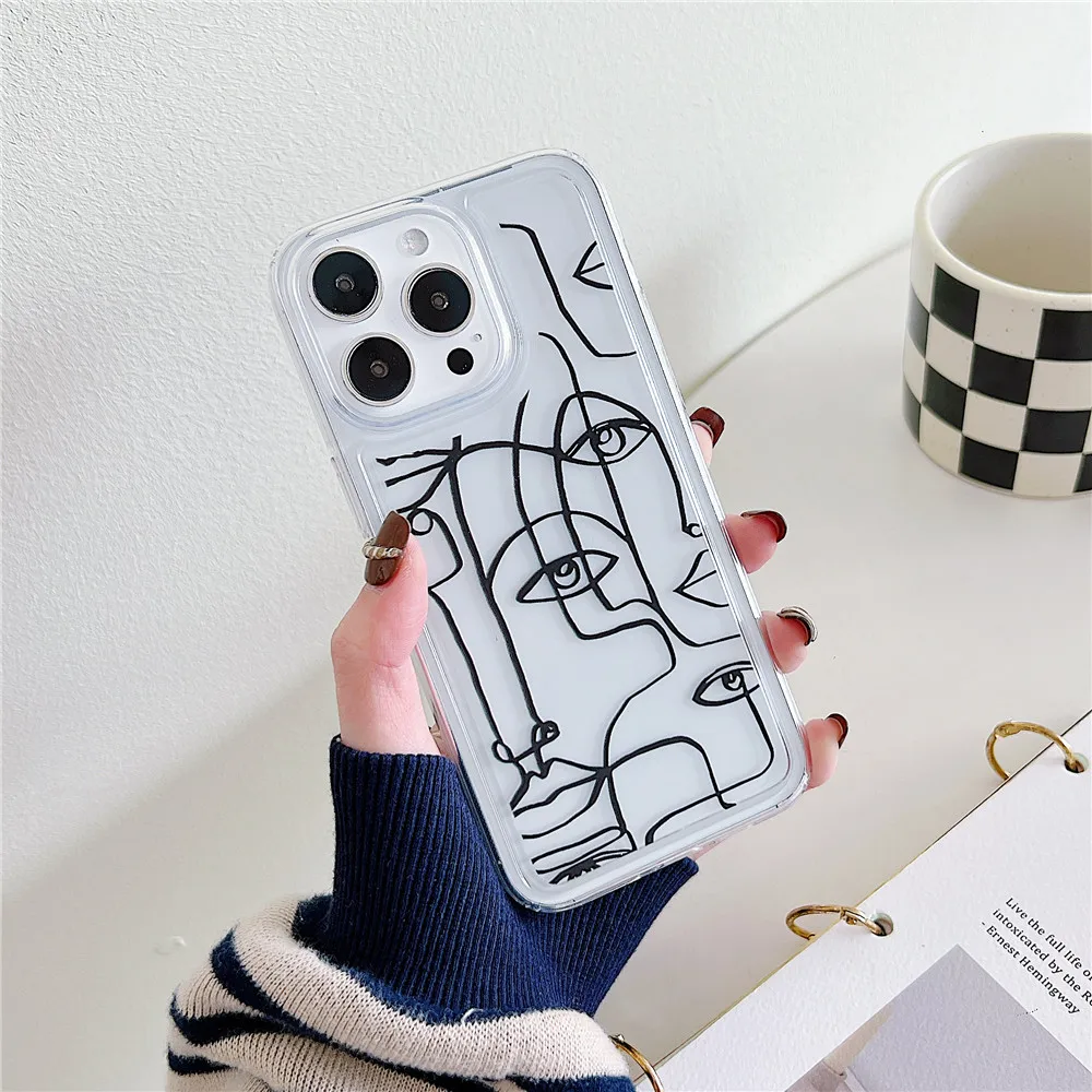 Leopard Print Fall Klar Silikon Abdeckung Für iPhone 12 13 11 Pro Max 14 15 Plus Airbag Stoßfest Funda_voghion.com