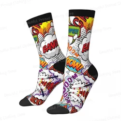 Vibrant Pop Art Graffiti Novelty Socks - One Size (3 Black)