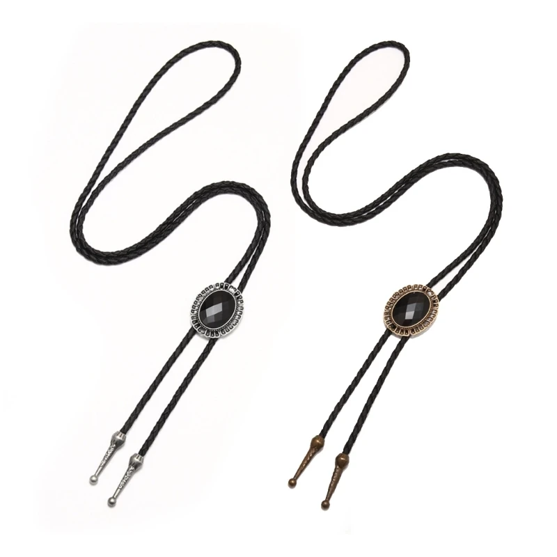 

MXMB Adjustable Bolo Tie Popular Western Cowboy Teens Men Women Necklaces Dance Necktie Vintage Shirts Pendant