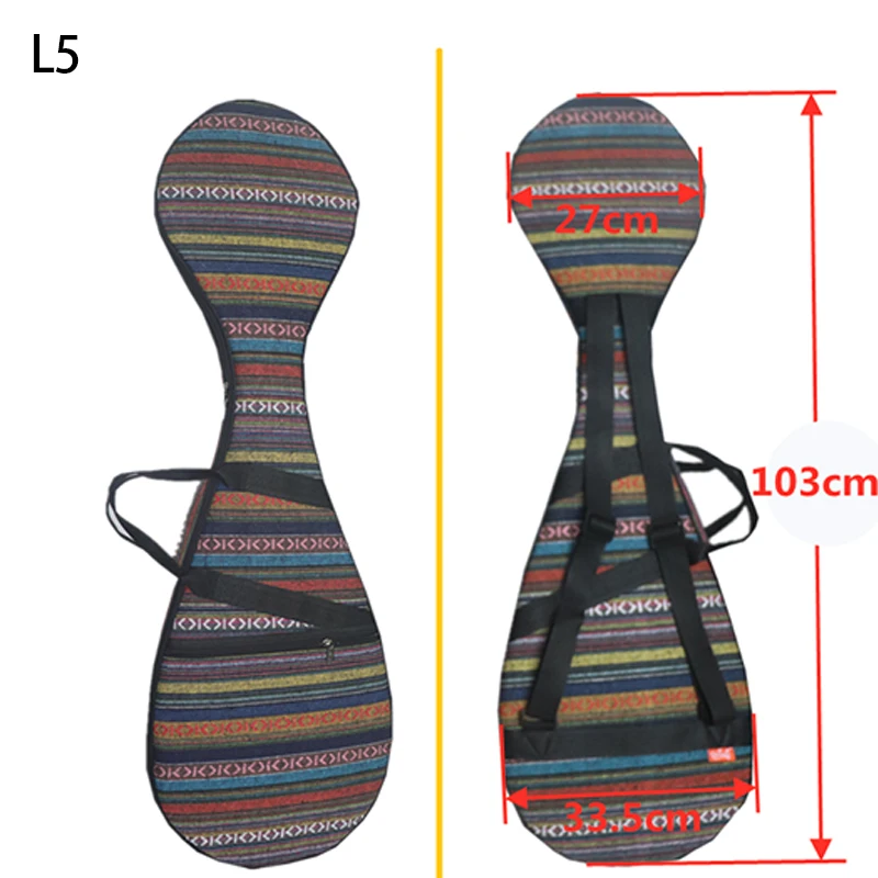 Pipa Bag Waterproof Oxford Lute Storage Bag Portable Thicken Wear-Resistant Drop-Resistant Pipa Carrying Case Instrument Holders