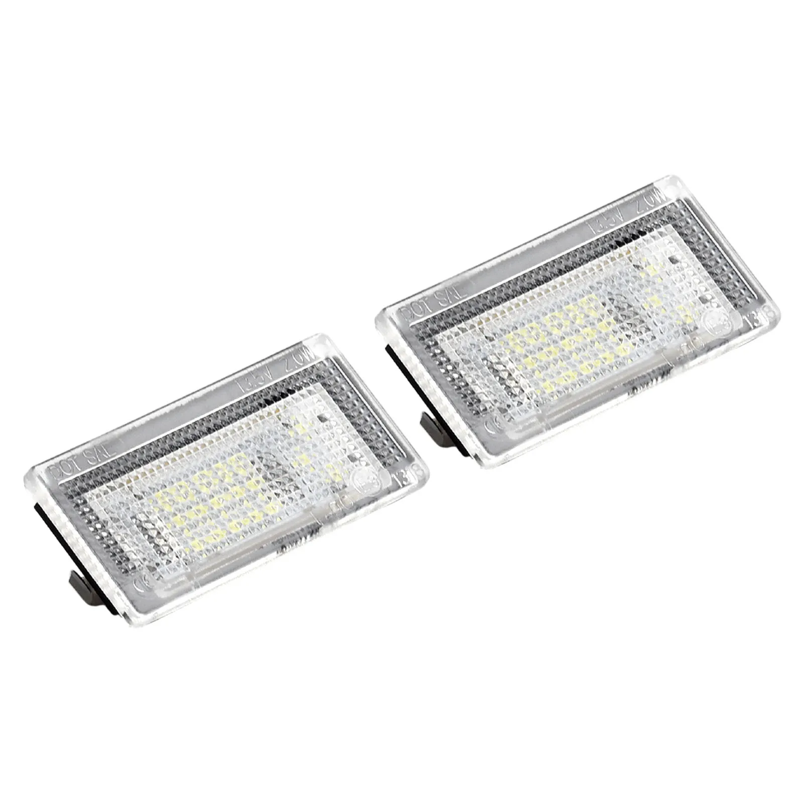 

Lamp License Plate Light R52 04-08 R53 01-06 Spare Parts 2x Fittings Parts Replacement White 18 LED Auto Exterior