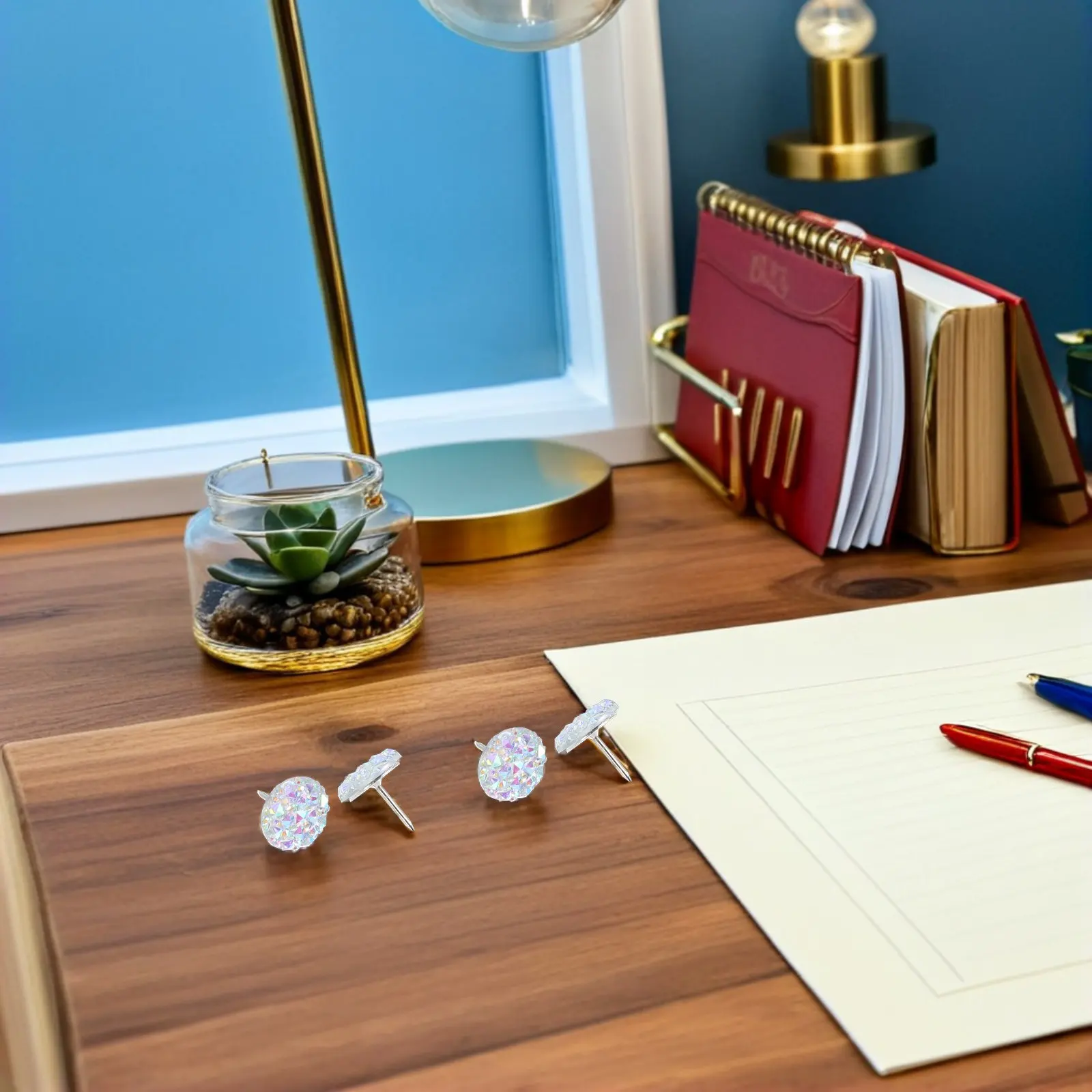 50개입 미적 감각의 라인스톤 써머핀, 레진 장 푸시핀, 게시판, 코르크보드, 벽, 사무실 책상, 지도 액세서리용