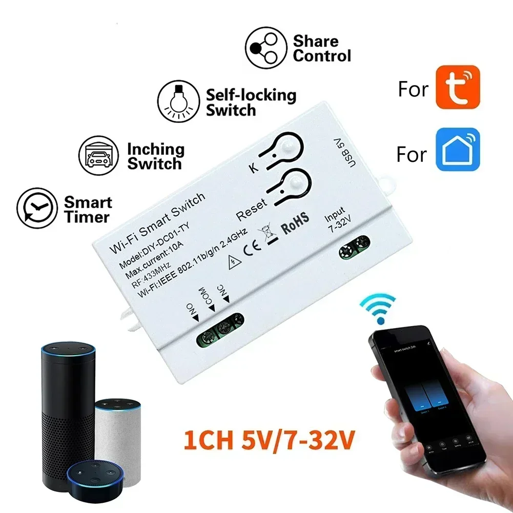 Tuya Mini Wifi Switch Module Support Home DIY Switches Life APP For Alexa For Google Home Voice Control