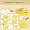 Children Montessori Clock Educational Toys Hour Minute Second Cognition Matching Puzzle Toys Kids Early Preschool Teaching Aid 4