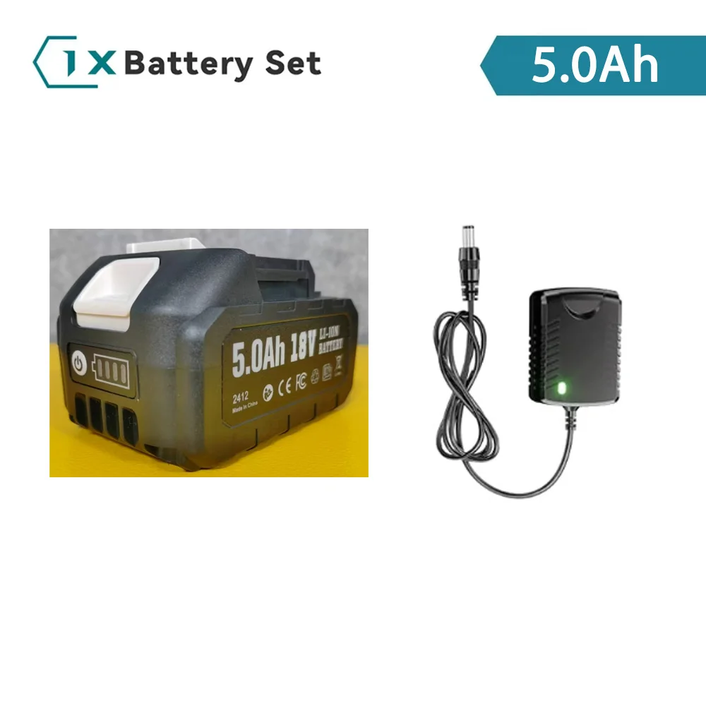 Pack 2 batteries 18V de 5,0 Ah Li-ion MAKITA - 197624-2 (Livré avec