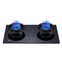 SmartTouch Induction Cooktop Built-in Hob with Timer Gas Double Burner Cooktop for Liquefied/Natural Gas 1