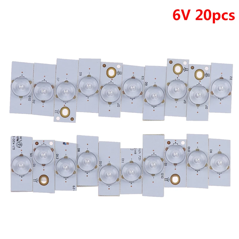 

Лампы 20X6 в SMD с оптической линзой для ремонта 32-65 дюймов