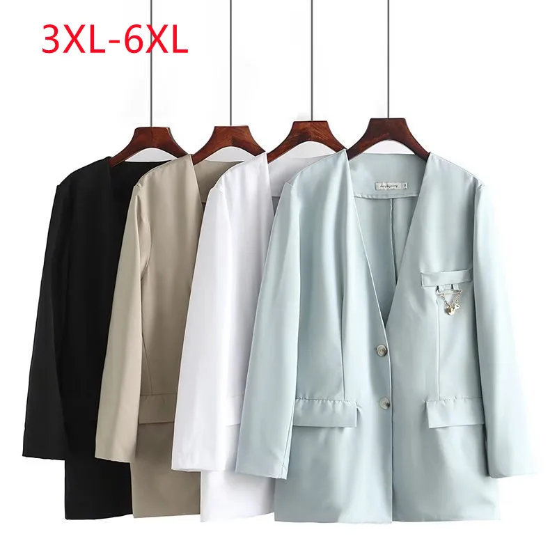 large-womens-2022-summer-new-fashion-thin-suit-plus-size-stretch-coat-3xl-4xl-5xl-6xl