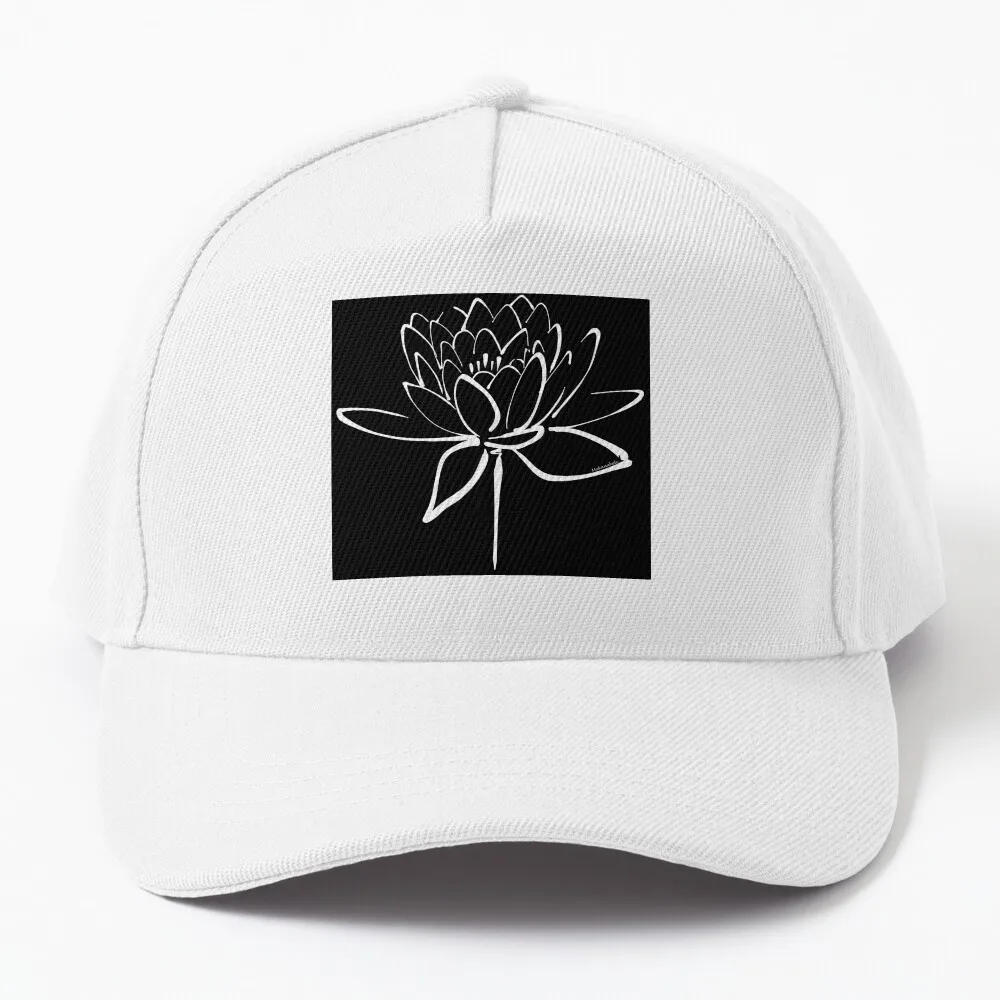 

Lotus Flower Calligraphy (White) Baseball Cap Visor Luxury Man Hat Hat Man Luxury Trucker Hat Women Hats Men'S