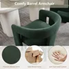 Modern Barrel Dining Chairs Set of 2, Upholstered Living Room Accent Chairs, Comfy Side Chair Lounge Armchair for Kitchen 4