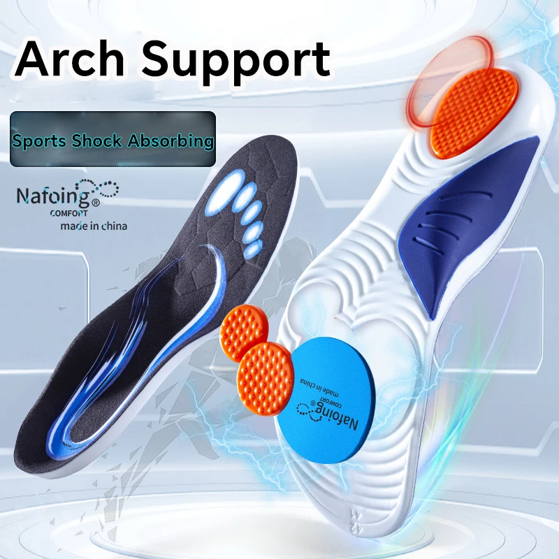Sport Insoles for Shoes Sole Shock Absorption Deodorant Breathable Cushion Running Insoles for Feet Man Women Orthopedic sport insoles