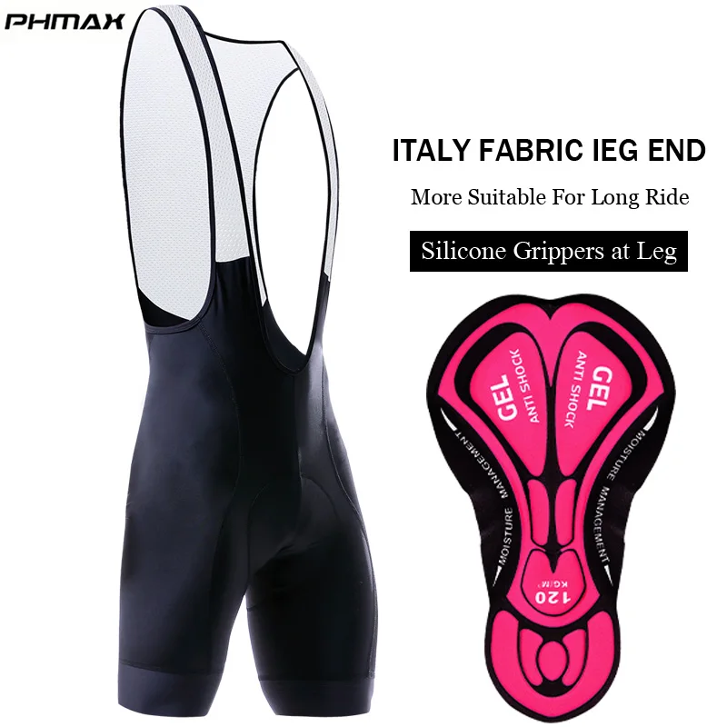 

PHMAX Cycling Bib Shorts Women Bicycle Clothing Bretelle Bike Clothes With Pad Female MTB Tights Summer Professional Cyclist