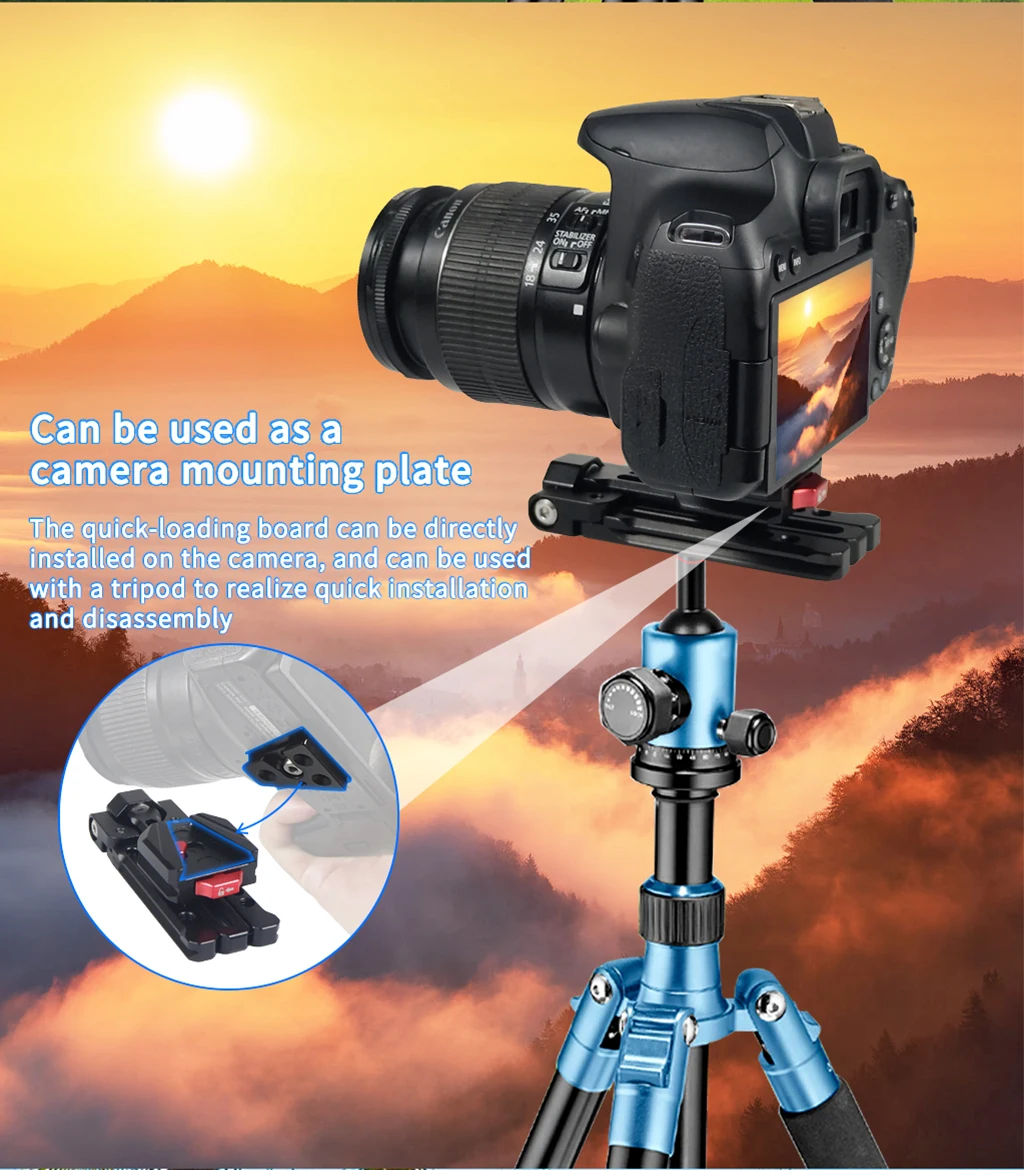 Aluminum V-Lock Battery Mounting Plate Clamp Quick Release for ARCA Tripod Gimba