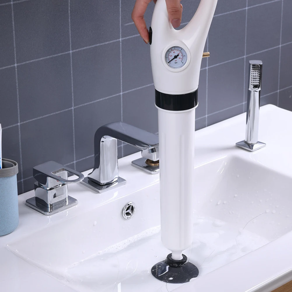 Toilet Plunger Manual Drain Clog Remover Tool High Pressure Air Drain Cleaner Applied To Toilet Floor Sewer Clogged Pipe