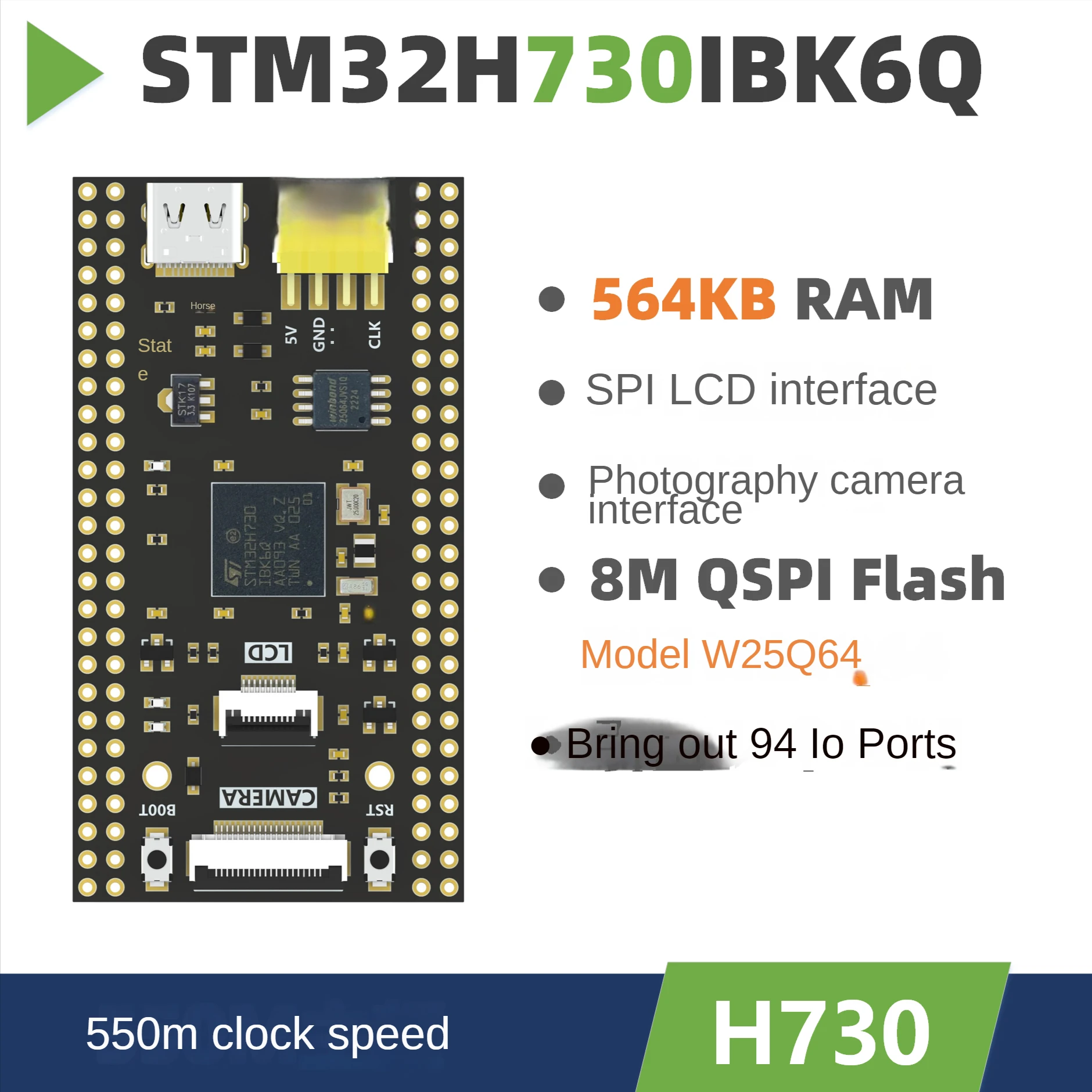 STM32H730IBK6Q Development Board Core Board Reverse Guest Replacement 