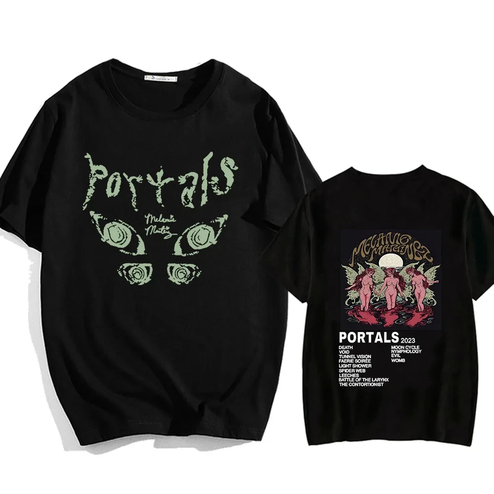 

Melanie Martinez Portals Tour Men Clothing Summer and Spring Double-sided Printed T-shirt Retro Anime Tees Male Tops 65661