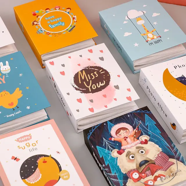 Livre commémoratif de rappel mignon, collection d'albums, album photo 4R, dessin animé, bon moment, cadeau, 100 pièces 2