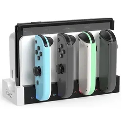 Multi-Controller Charging Dock Station for Switch & OLED - Charges Up to 4 Controllers Simultaneously (White)