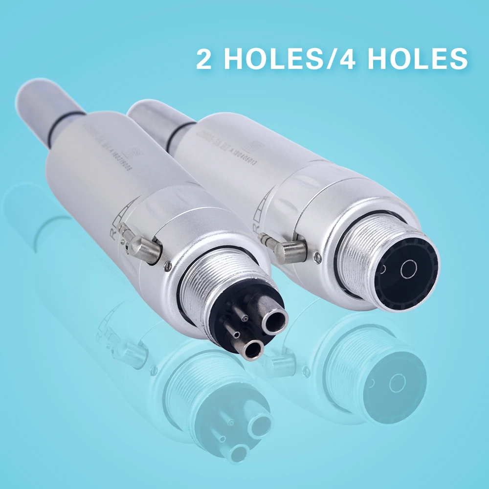 Dental Air Motor 2/4 Holes Low Speed Handpiece 1:1 Direct Drive Autoclavable 135°C for E-type Headpiece