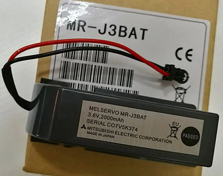 PASSED Servo lithium battery MEL SERVO MR-J3BAT SERIAL CO7V5K374 MITSUBSHI ELECTRIC CORPORATION MADE IN JAPAN
