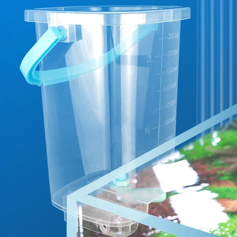 2500ml Aquarium Drip Flow Bucket Water Changing Medicine Feeding Isolation Accessories Cleaning Tool
