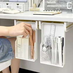 Under Table Hidden Drawer Adhesive Storage Box Office Desktop Large-capacity Stationery Cosmetics Table Bottom Organizer Shelf
