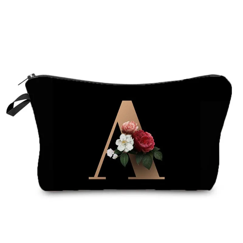Storage Bag Toiletry Bag Cosmetic Bag Cosmetic Storage Bag Makeup Bag Cosmetic Case Makeup Organizer Fashion Creative Portable Toilet Bag Gold Letter Printed Makeup hz3183