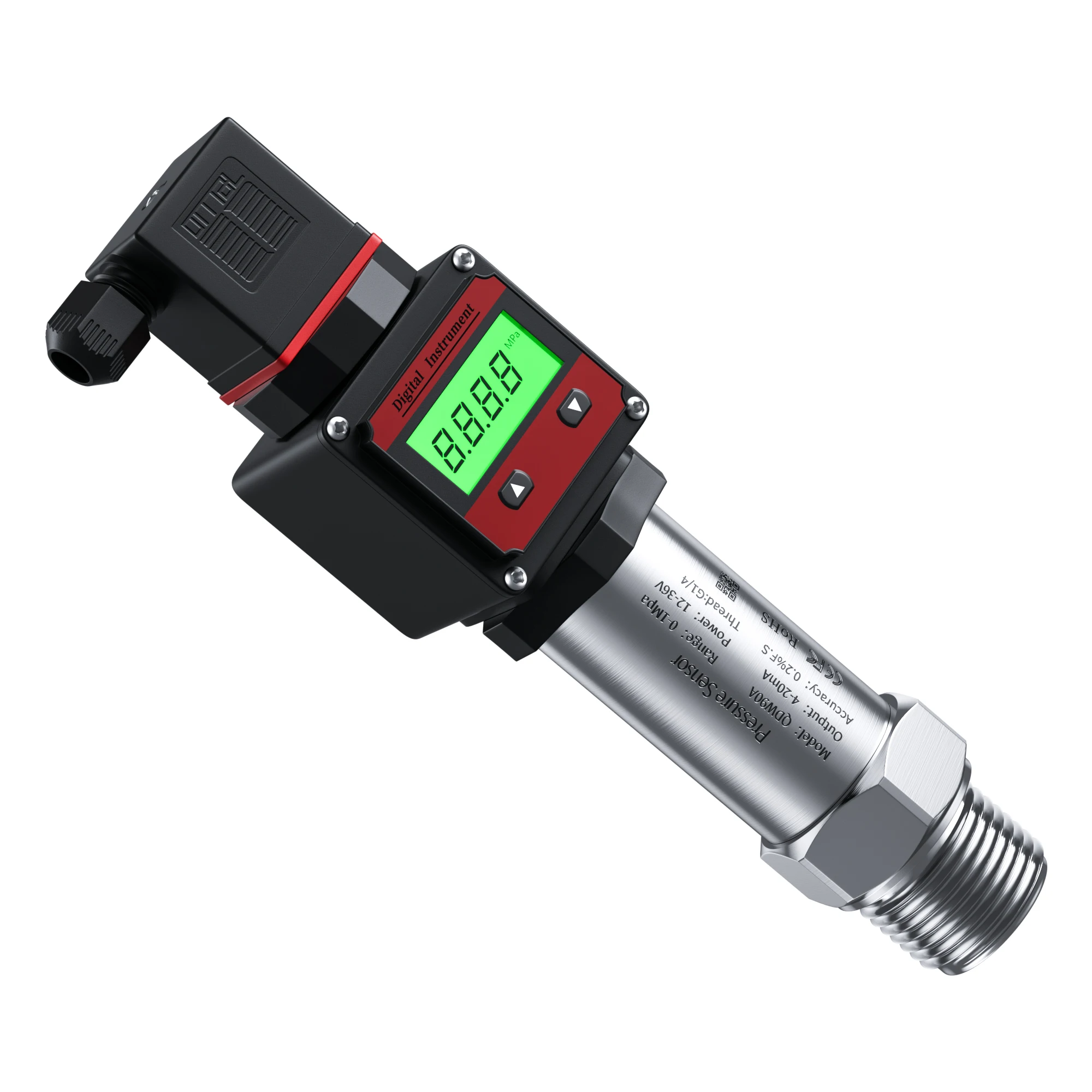 Digital Pressure Transmitter RS485 0-10V 4-20mA with 0-4bar 0-100bar 0-300bar LCD Pressure Transducer M20*1.5 Sensor pressure sensor