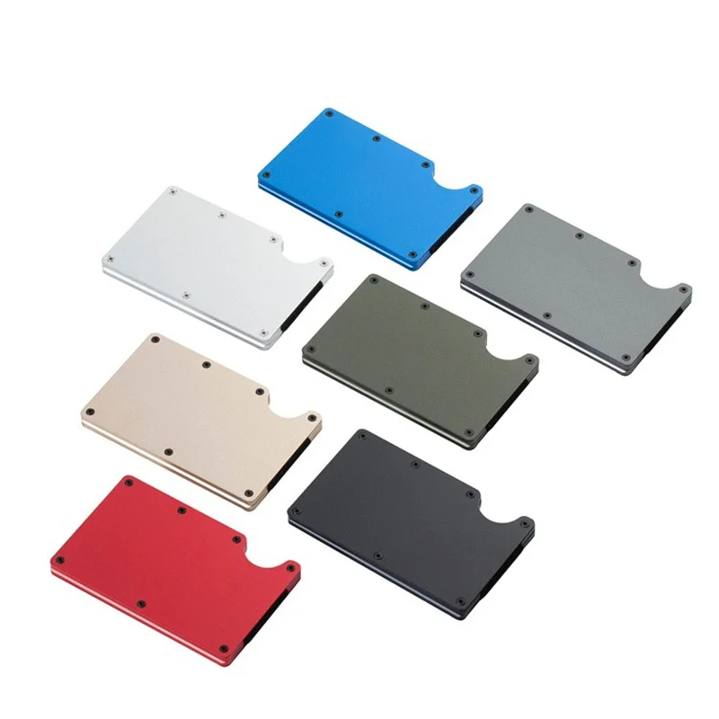Accordion Credit Card Holder Aluminium RFID Blocking Wallet Carbon Fiber Pure Business Cardholder Luxury Men Dragon Money Clip