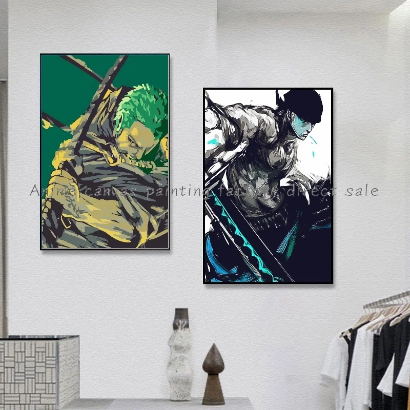 Manga Pop Poster Anime One Piece Character Sanji Luffy Chopper Hd Printing  Canvas Painting Fashionable Wall Decoration Painting - AliExpress