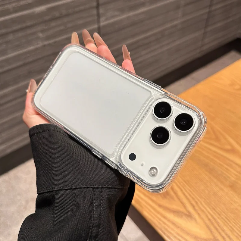 Premium Shockproof Clear Acrylic Phone Case with Transparent Bumper