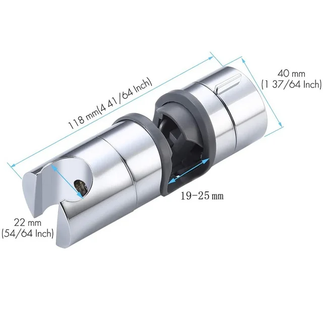 Zuhanykonzol Zuhanysín Tartó Állítható 18 ~ 25 Mm Abs Króm Zuhanyfej Fürdőszobai Kiegészítők Univerzális - Image 6