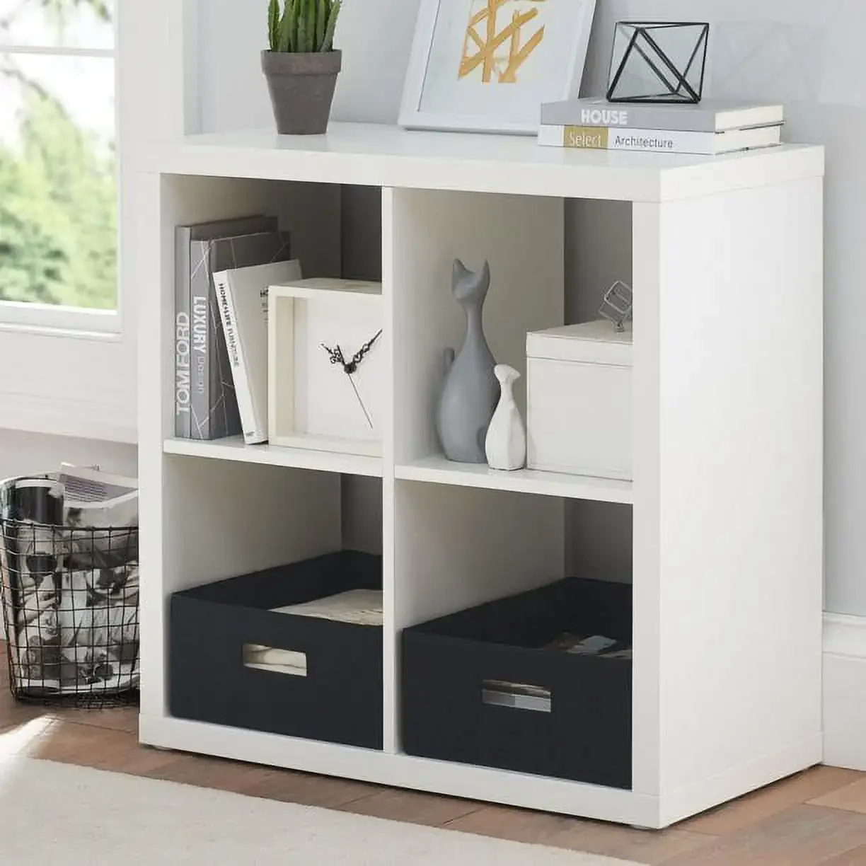 

Half Bin Black 2pk Fabric Cube Storage Bin for Adult