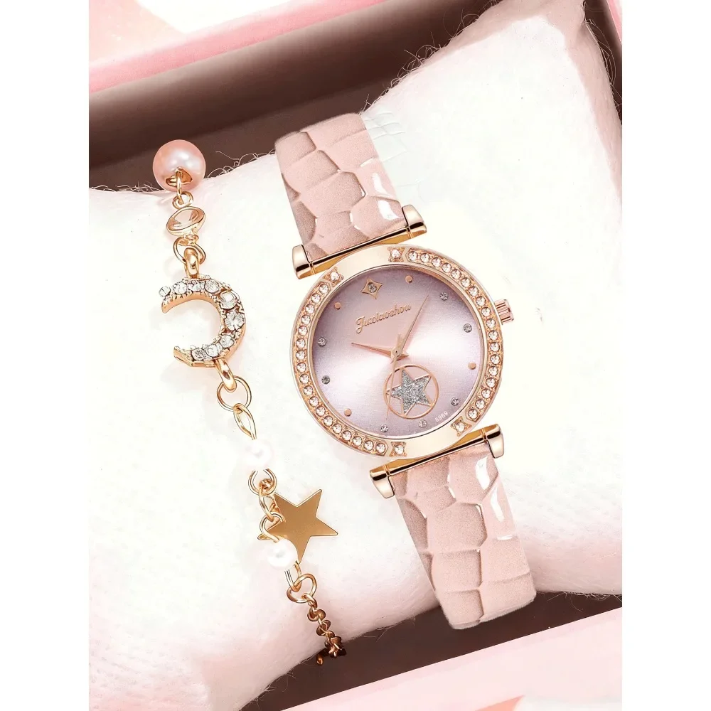 Women's Watch Set, Women's Casual Quartz Watch, Women's Style, Diamond Belt