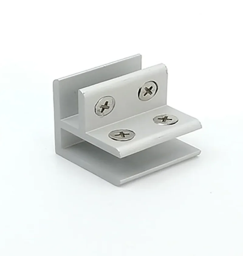 Glass Shelf Clamp Holder Glass Fasteners Stainless Steel Clips Shelf Support Brackets Aluminum Glass Clamps 90 Degrees Shelves Support Bracket Clips DIY Hardware for 2 to 20mm Thickness Board Glass Acrylic