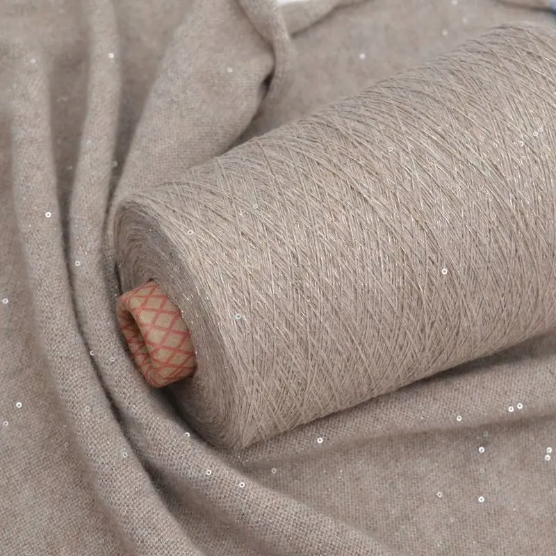 50g Sequined cashmere thread pure cashmere medium and thin thread hand ...