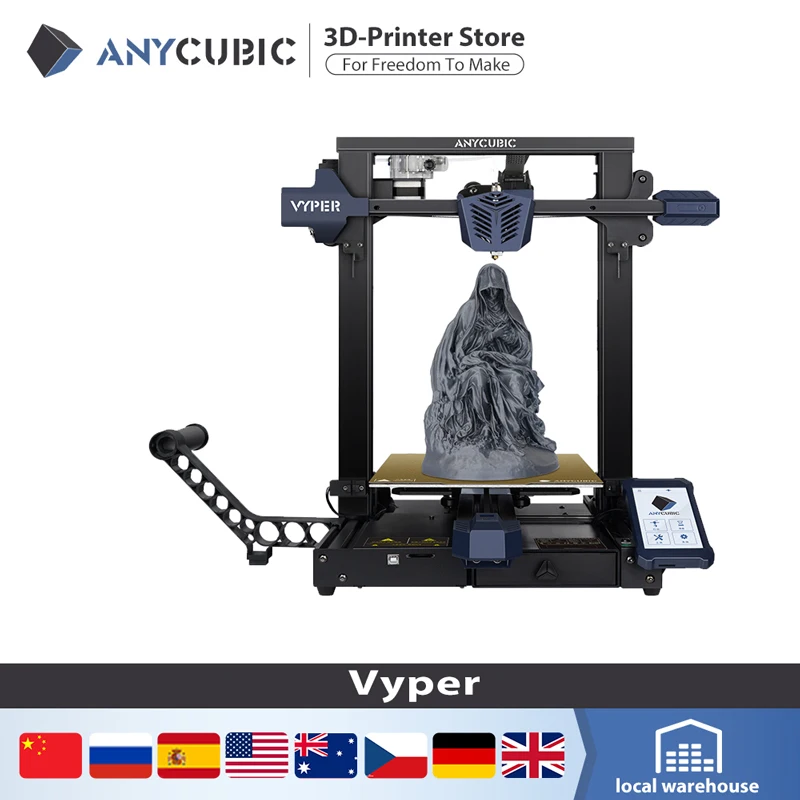 3d printers for sale ANYCUBIC FDM 3D Printer, Vyper, Auto-leveling 3D printing With 245*245*260mm Print Size Automatic Leveling 3D Printers best 3d printer 3D Printers