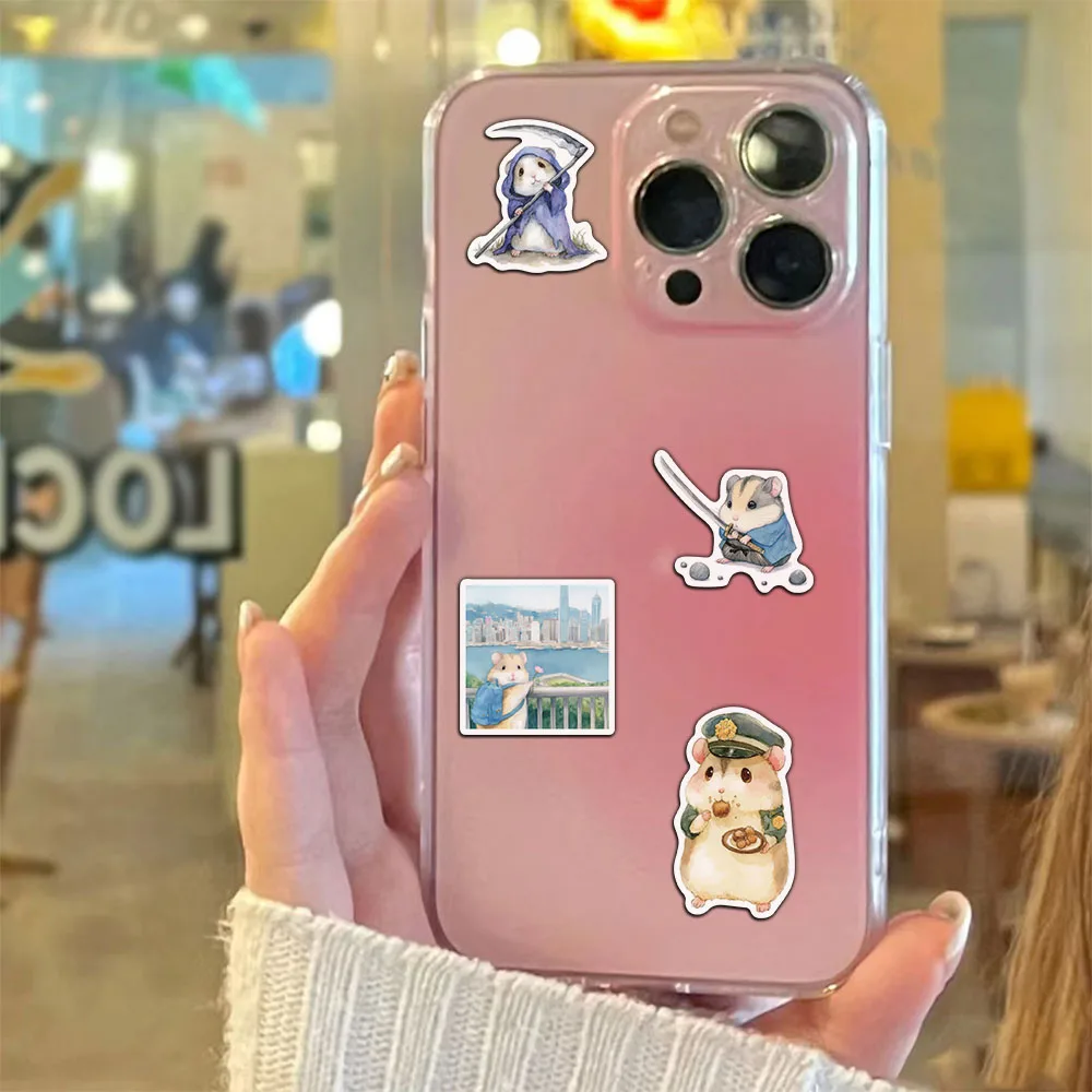 55PCS 다채로운 안녕하세요 햄스터 개인화 된 낙서 장식 스티커 수하물 노트북 냉장고 스케이트 보드 도매