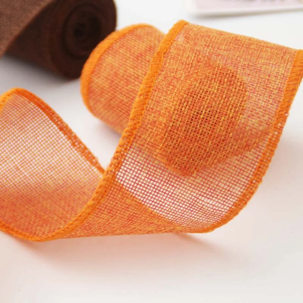 3M/Roll 6cm Burlap Ribbon Colorful Natural Jute Ribbon Jute Fabric for DIY Christmas Wrapping Crafts Wedding Decoration ribbon decoration ribbon supplies wrapping ribbon christmas ribbon jute ribbon