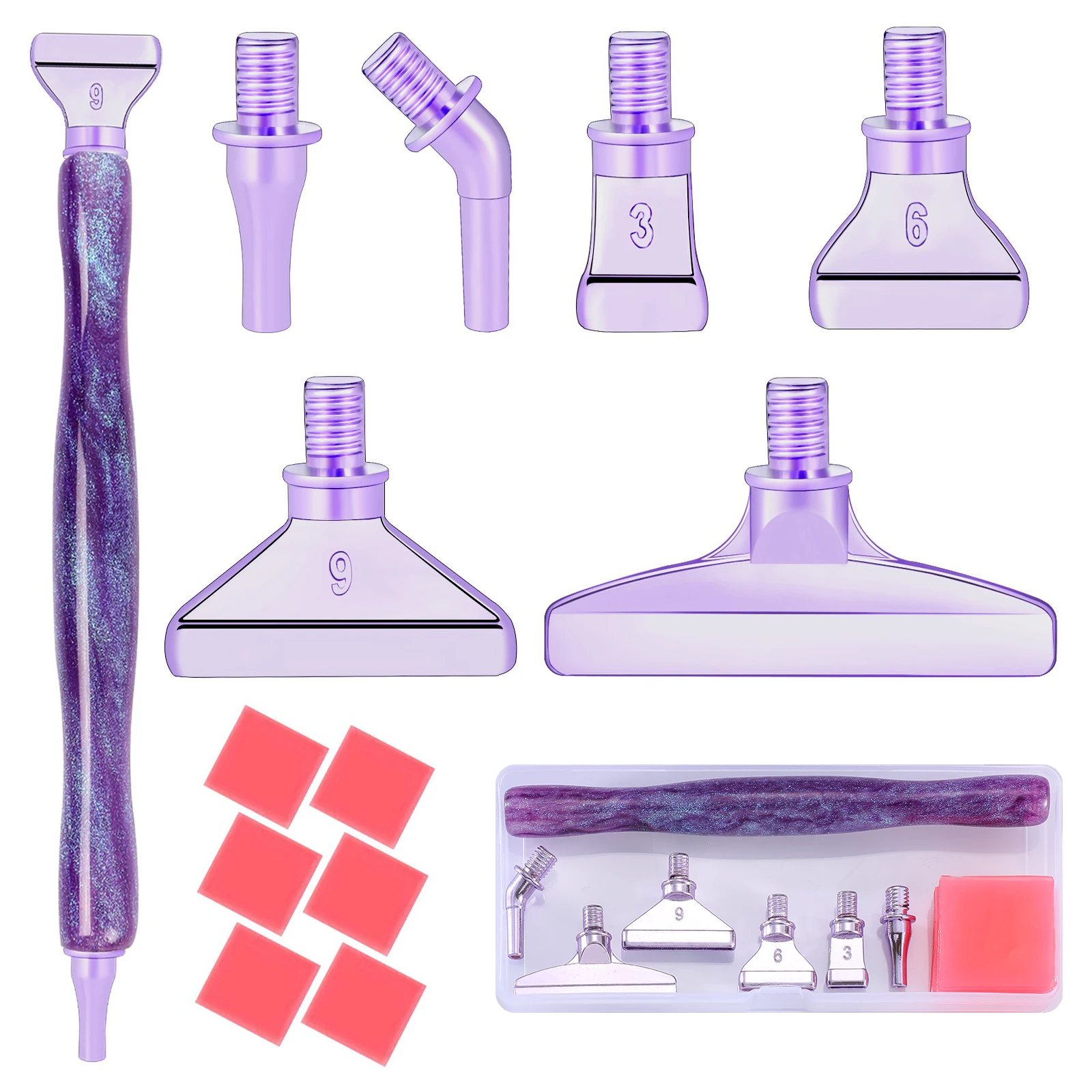 Diamond Painting Diamond Art Painting Kit Diamond Painting Set Diamond Painting Pen Diamond Painting Accessories 5D Resin Diamond Painting Pen Replacement Pen Heads Point Drill Pens Glue Clay Roller Tray Diy Art Crafts Diamond Painting