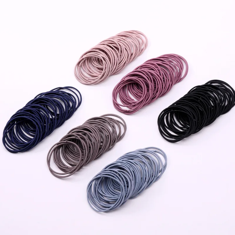 50pcs/100pcs/bag 5CM Hair Accessories Women Rubber Bands Scrunchies Elastic Hair Bands Girls Ponytail Holder Ties Gum for Hair 100pcs lot 50pcs bc547 50pcs bc557 bc557b bc547b to 92 transistor