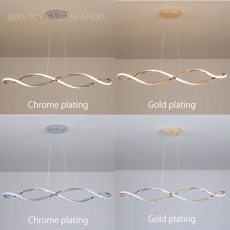Modern Led Chandelier Dining Table Hanging Light Led Pendant Light for Dining room Kitchen Ceiling hanging lamps L100cm W/remote Pendant Lights Pendant Lamp Chandelier Lighting