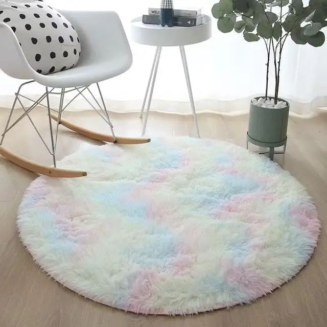 

501 Hairy Rainbow Rugs for Children Bedroom Soft Furry Carpets Living Room Kids Baby Room Nursery Playroom Cute Room Decor Are