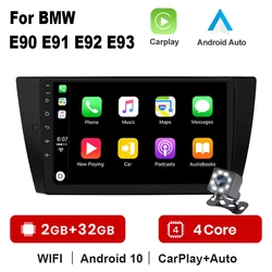 Autoradio Android, Carplay, Navigation GPS, WIFI, lecteur multimédia vidéo, 2 DIN, unité centrale pour voiture BMW série 3, E90, E91, E92, E93 (2006 – 2012) 