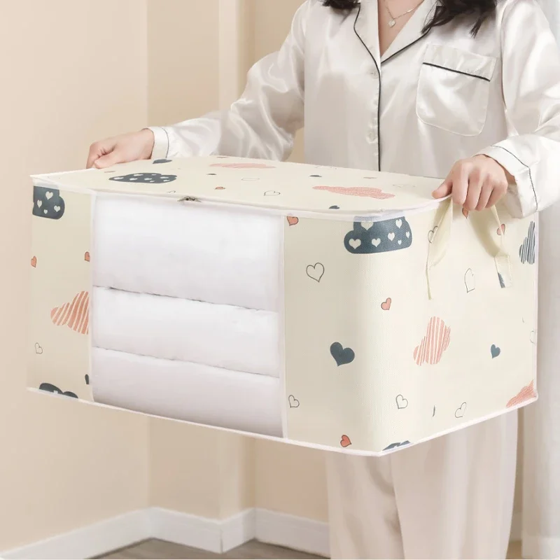Visual Quilt Storage Bag Household Wardrobe Quilt Clothes Organizer Large Capacity Blanket Sorting Bags Dust-proof Moving Bag 4