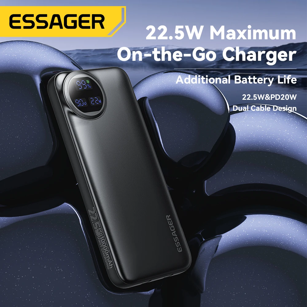 Essager Power Bank 30000mAh 22.5W PD Fast Charging Portable Powerbank 20000mAh/10000mAh For iPhone 16 15 14pro Max Huawei Xiaomi