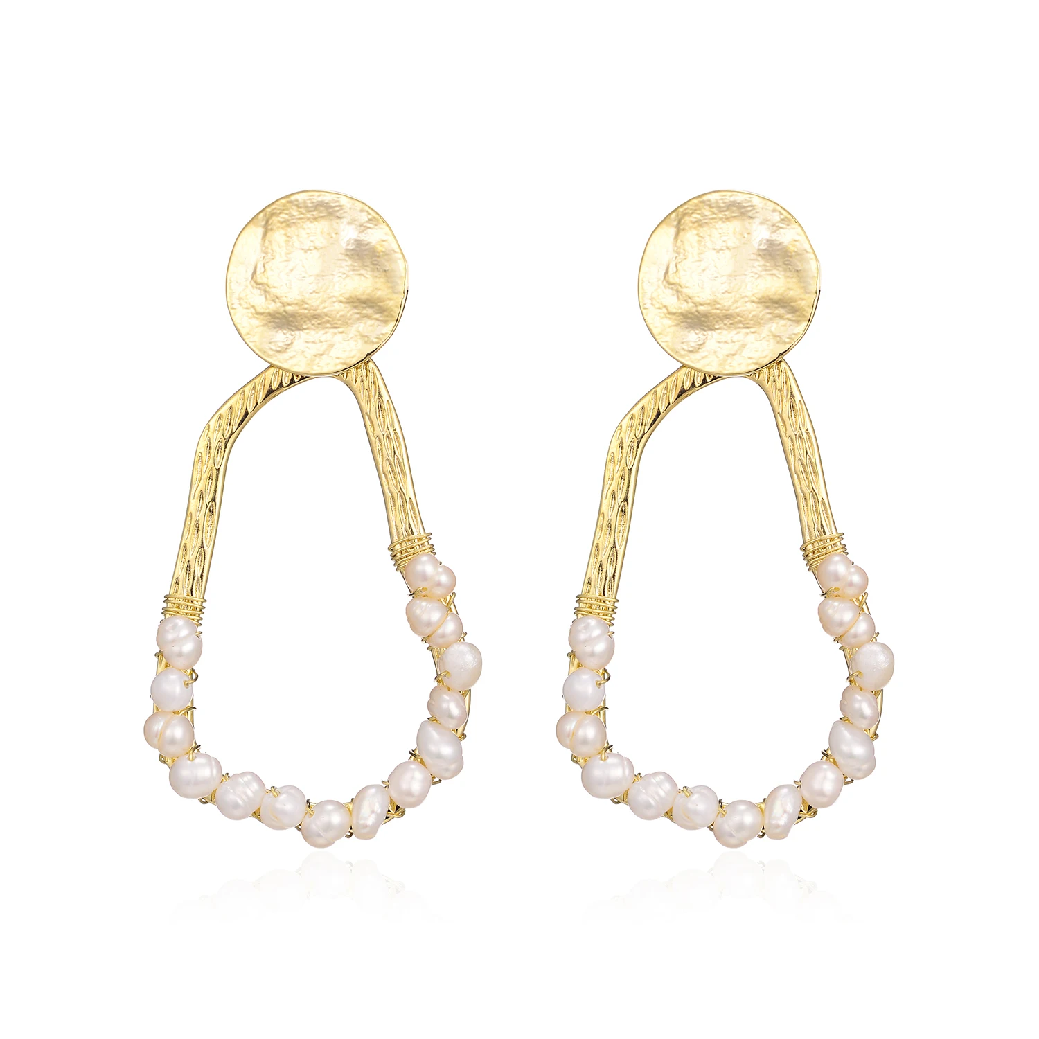 

Pearl Round Water Drop Earrings for Women New Copper Earring Party Fashion Jewelry brincos para as mulheres oorbellen D20