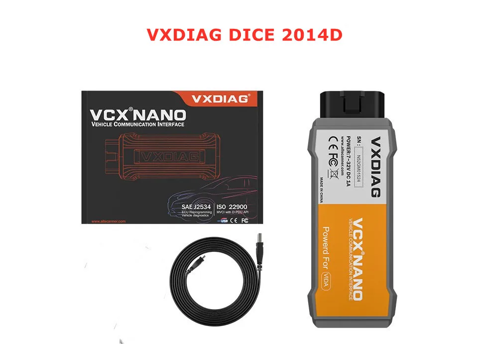 Top Sale Dice 2015A Add New Models OBD2 Car Diagnostic Tool 2014D VXDIAG Dice Pro Scanner Full Chips 4 Gifts Free Shipping high quality auto inspection equipment Code Readers & Scanning Tools