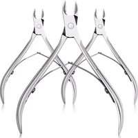 3 Pcs/Set Toenail Fingernail Cuticle Nippper Professional Nail Clipper Manicure Cutter Scissoris Stainless Steel Trimmer Tools