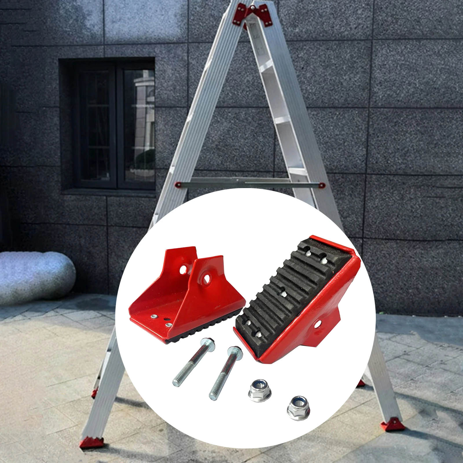 Ladder Feet Cover 2Pcs Set Extension Ladder Replacement Safety Shoe Stable Anti Skid